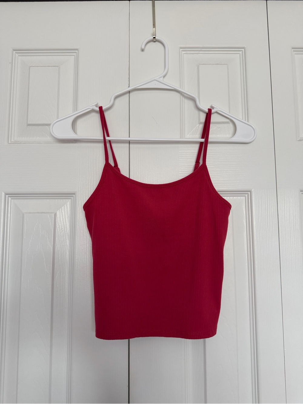 American Eagle Outfitters Red Ribbed Spaghetti Strap Camisole